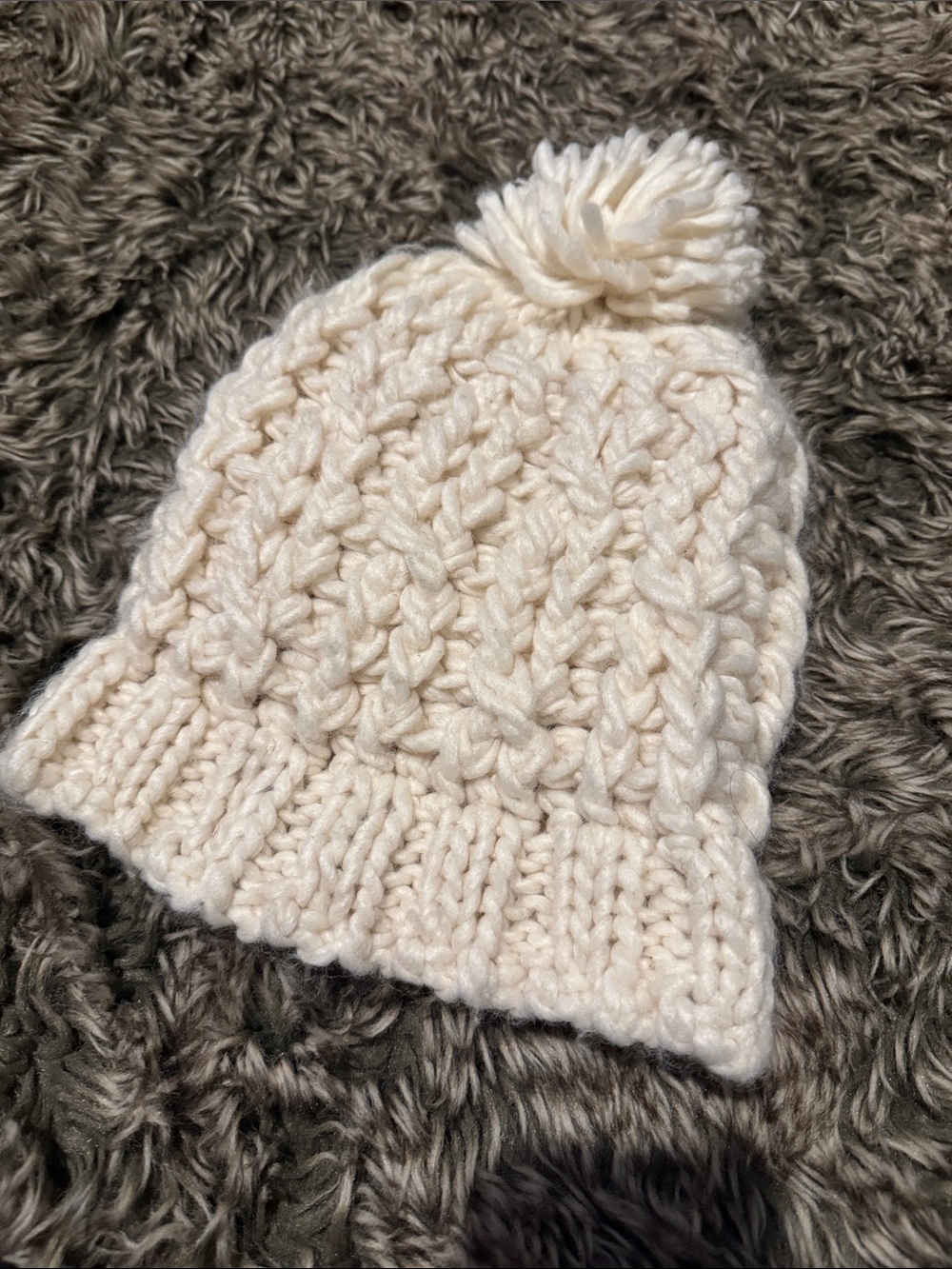 Burton Women’s Cream Cable Knit Pom Beanie